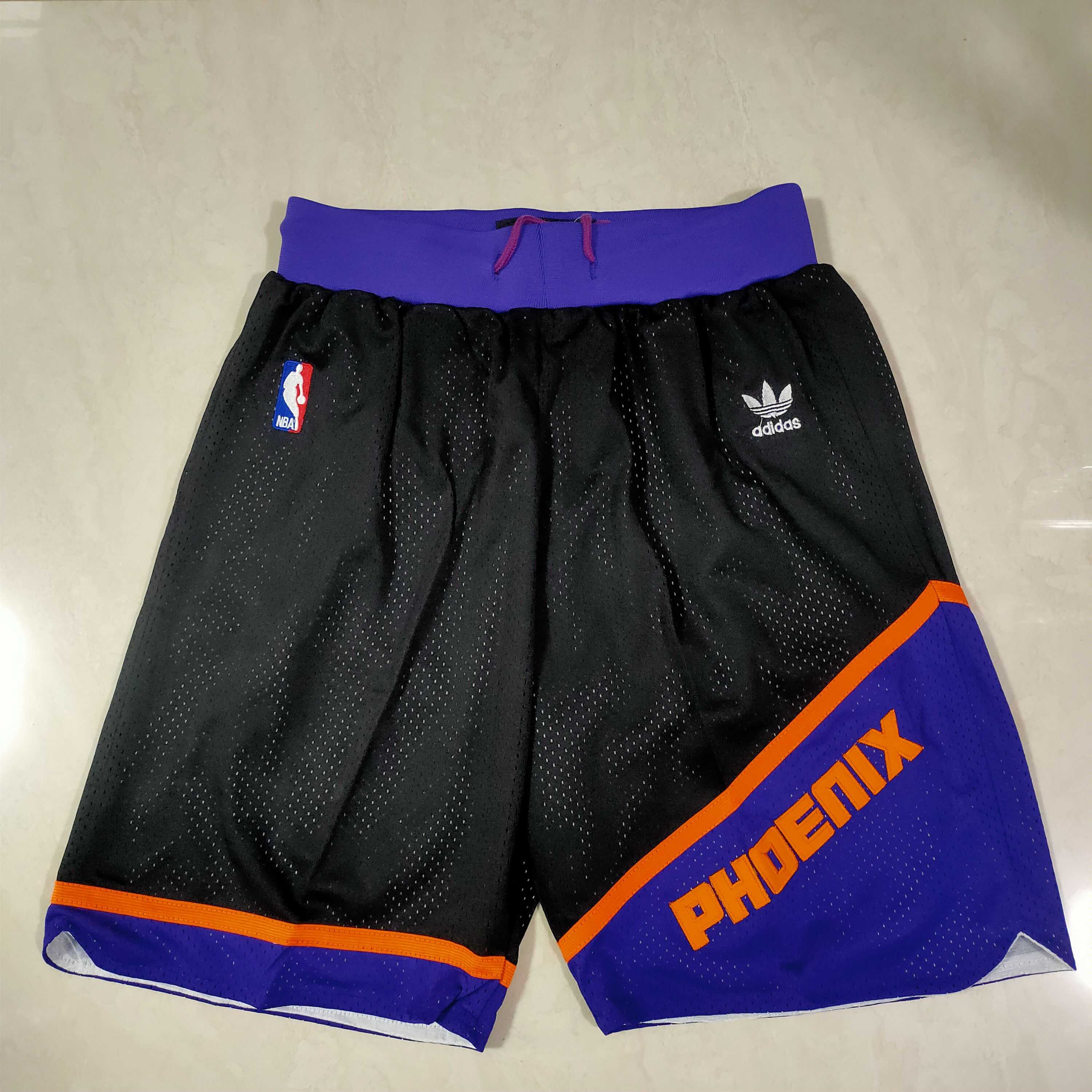 Men NBA Phoenix Suns Black Shorts 0416